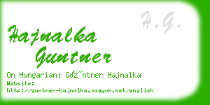 hajnalka guntner business card